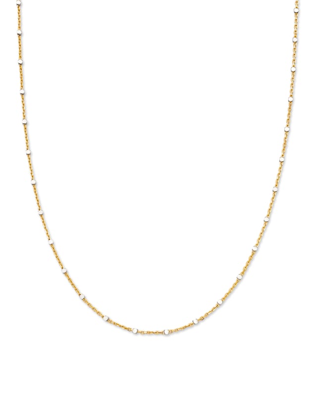 18 Inch Single Satellite Chain Necklace in Mixed Metal image number 0.0